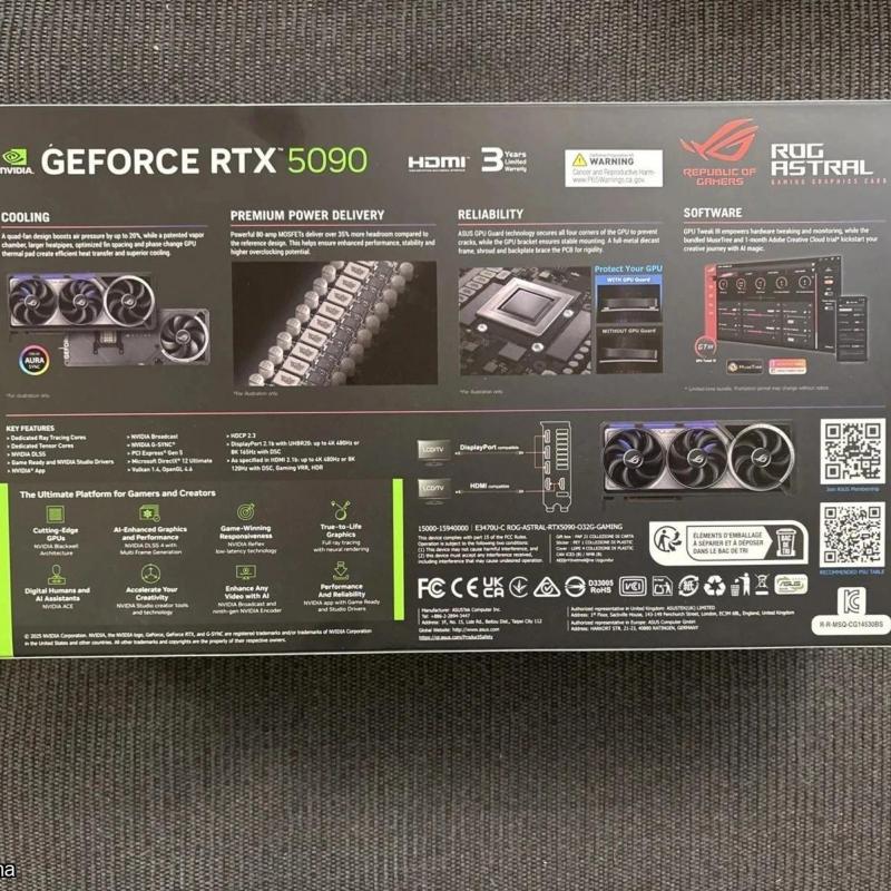 ASUS TUF GeForce RTX 5090 32GB GDDR7 Gaming OC Graphics Card