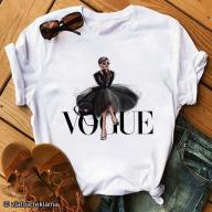 Маица со принт Vogue
