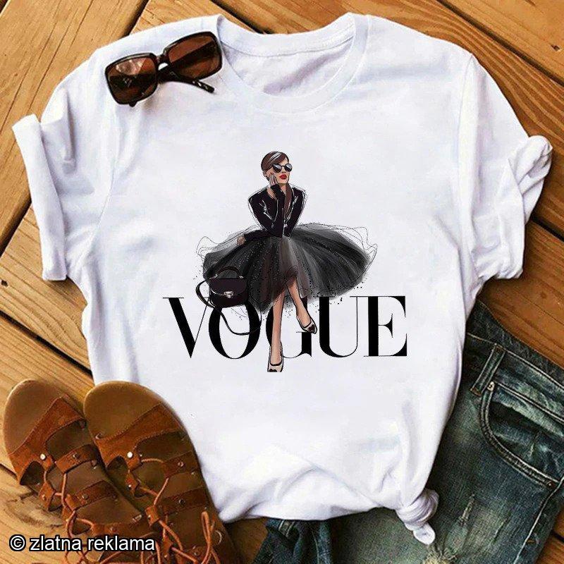 Маица со принт Vogue