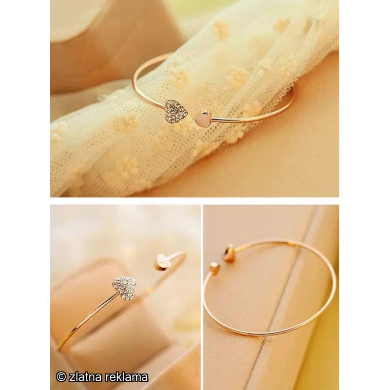 Алка Double Heart - Gold