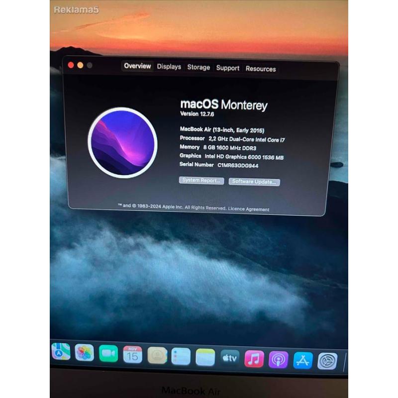 MacBook Air 13” - i 7 / 8 Gb/ 250 Hd