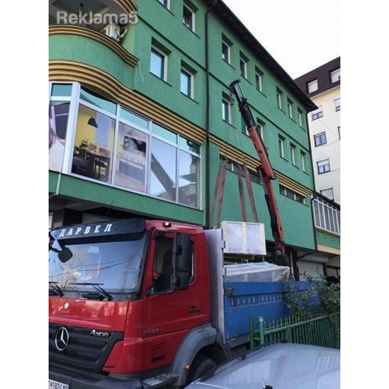 Utovar istovar transport prevoz so digalka kran kiper