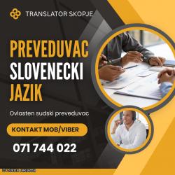 071 744 022 Prevod od slovenecki jazik na makedonski jazik
